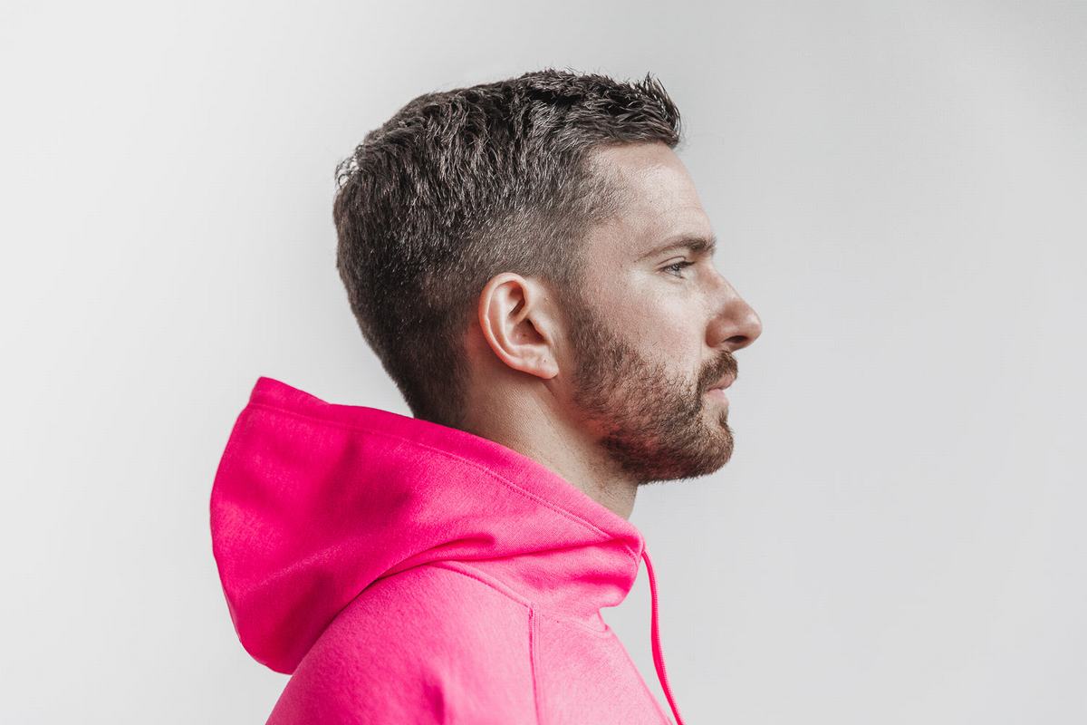 Nobull Neon Men's Hoodie Pink | Australia (EP7029)